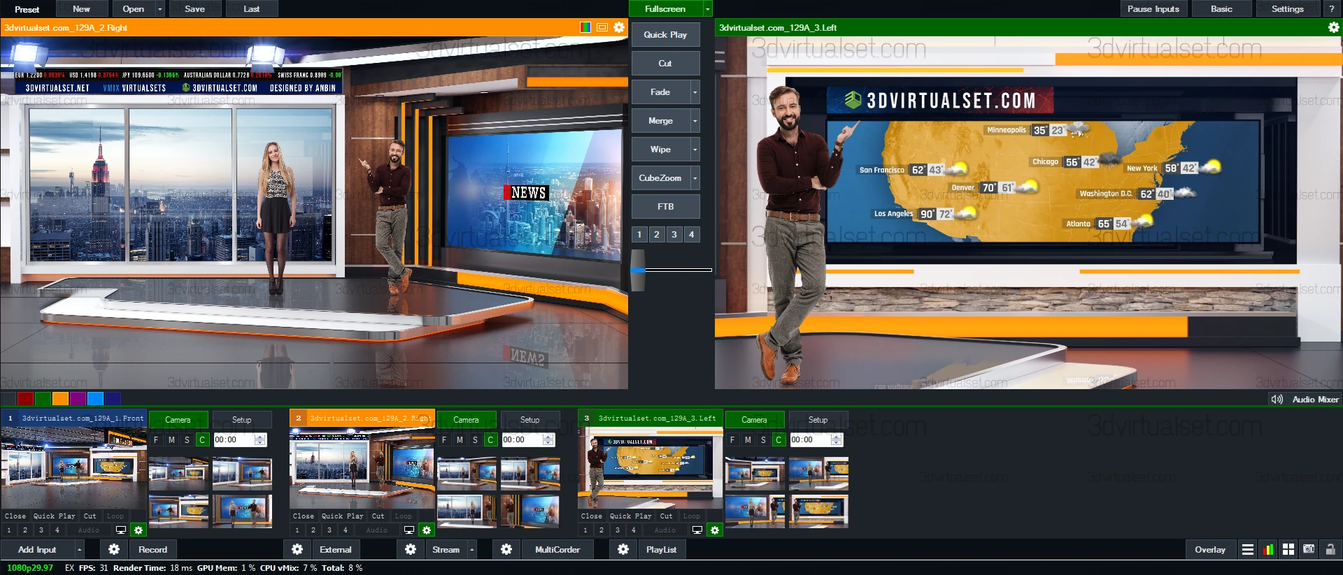 Virtual Set 129A for vMix VirtualSets Templates